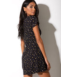 Elara Dress in Pretty Petal Black