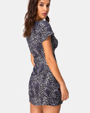 Elara Dress in Rar Leopard Grey