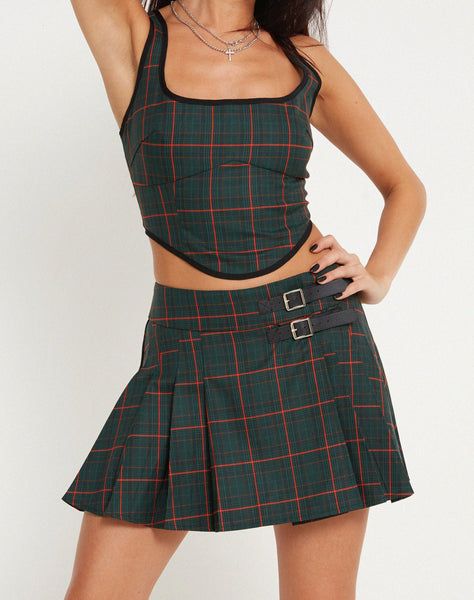 image of Skirza Skirt Tartans Green