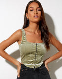 Elca Corset Top in Velvet Sage