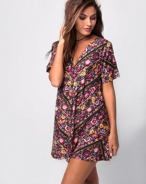 Crosena Swing Dress in Gypsy Rose