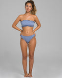 Ella Bikini Bottom in Denim Look Light Wash