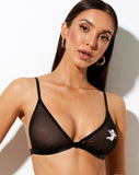 Ellenor Triangle Bra in Mesh Black