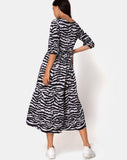 Ellery Dress Animal Drip Grey