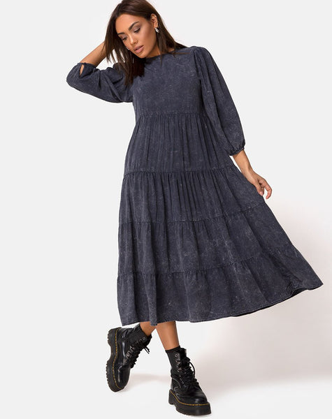 Magnolia Dress in Wash Out Black