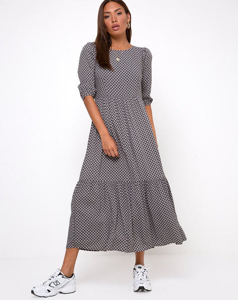 Ellery Maxi Dress in Check it Out Black