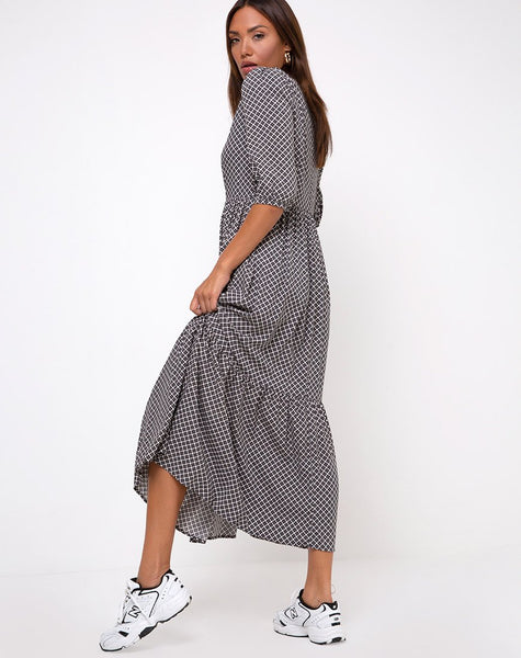 Ellery Maxi Dress in Check it Out Black