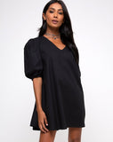 Elna Babydoll Dress in Black