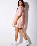 Elna Babydoll Dress in Pink Check