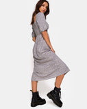 Eloya Midi Dress in Leopard Daze Grey