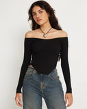 image of Elsie Bardot Top in Black