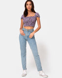 Elso Crop Top in Lilac Blossom