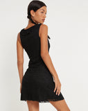 image of Eltami Mini Dress in Lace Black