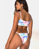 Elvina Bikini Top in Pastel Tie Dye