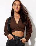 Image of Elyse Crop Top in Deep Mahogany