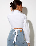 Image of Elyse Crop Top in White