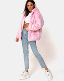 Emerson Jacket in Faux Fur Pink