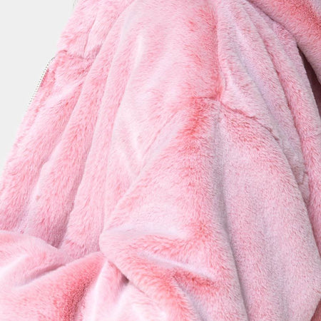 Emerson Jacket in Faux Fur Pink