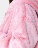 Emerson Jacket in Faux Fur Pink