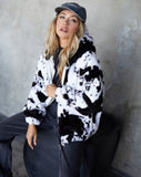 Image of Emerson Jacket in Cow Hide Black & White