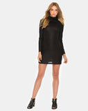 Emmet Bodycon Dress in Metallic Seattle Shimmer Black