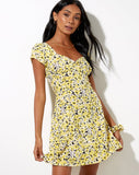 Enali Dress in Sunflower Pop Yellow