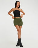 image of Samnida Mini Skirt in Khaki