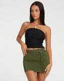 image of Samnida Mini Skirt in Khaki