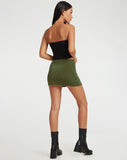 image of Samnida Mini Skirt in Khaki