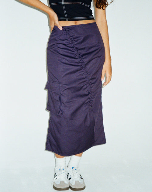 image of Enore Midi Skirt in Navy