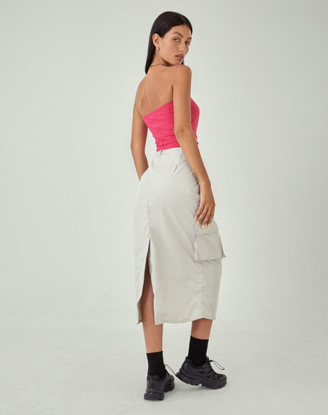 image of MOTEL X JACQUIE Enore Midi Skirt in Oat