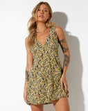 image of Enslee Slip Dress in Spring Ditsy Yellow