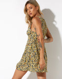 image of Enslee Slip Dress in Spring Ditsy Yellow