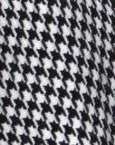 Ernest Coat in Houndstooth Check Black and White