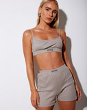 Lou Hot Pant in Mushroom 'Lover' Embro