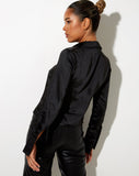 Image of Estesa Shirt in Satin Black