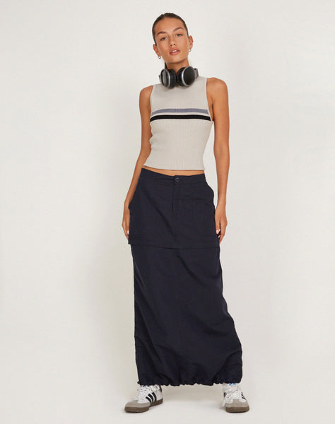 Image of Eudora Detachable Skirt in Navy