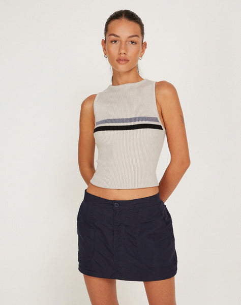 Image of Eudora Detachable Skirt in Navy