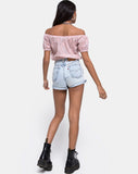 Eva Crop Top in Lace Rose