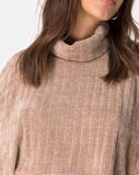 Evie Cropped Sweatshirt in Chenille Tan