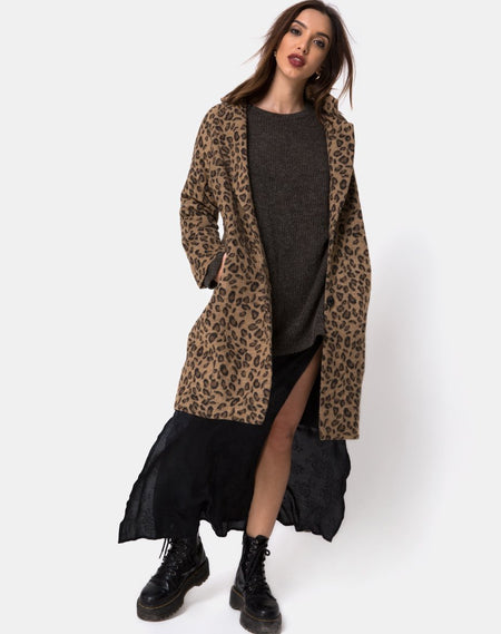 Loria Fur Cardigan in Black