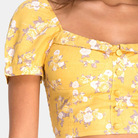 Fahrani Top in Rose Bunch Yellow