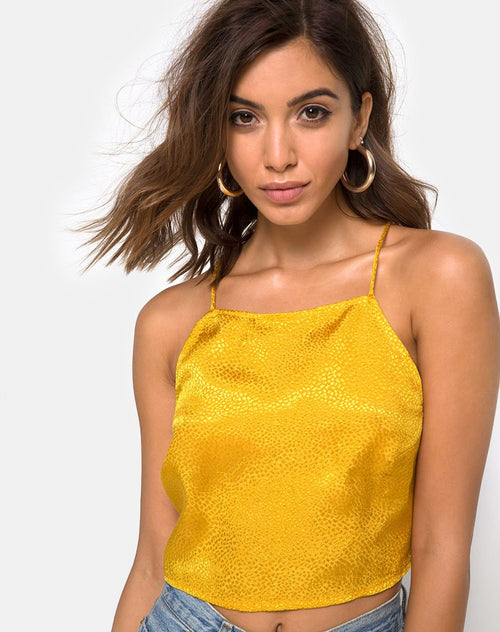 Fair Cami Top in Satin Mustard