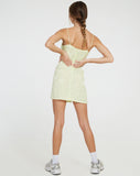 image of Famala Slip Dress in Satin Rose Pistachio