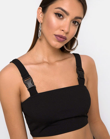 Kyga Crop Top in Black