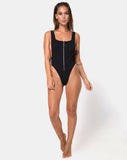 Farica Swimsuit in Mini Rib Onyx