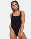 Farica Swimsuit in Mini Rib Onyx