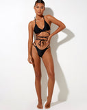 Image of Farisa Strappy Bikini Bottom in Black