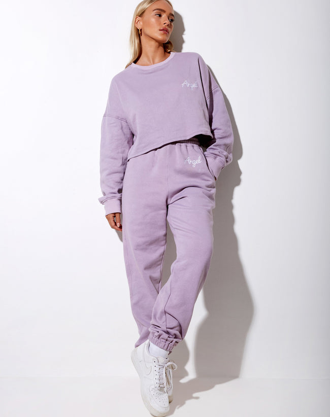 Image of Basta Jogger in Violet Angel Embro White