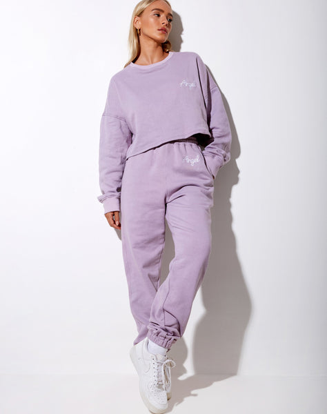 Image of Basta Jogger in Violet Angel Embro White